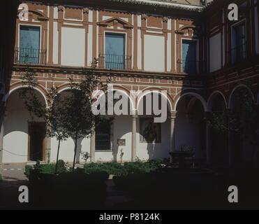 Terrasse PEQUENO O DE LOS BOJES. Lage: das Museo DE BELLAS ARTES - CONVENTO DE LA MERCED CALZAD, Sevilla, Sevilla, Spanien. Stockfoto