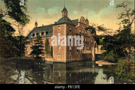 Englisch: Seitenansicht von Schloss Borbeck C. 1910. Von einer zeitgenössischen Postkarte abgeschnitten. 14 September 2014, 09:43:31 342 Schloss Borbeck 1910 Stockfoto