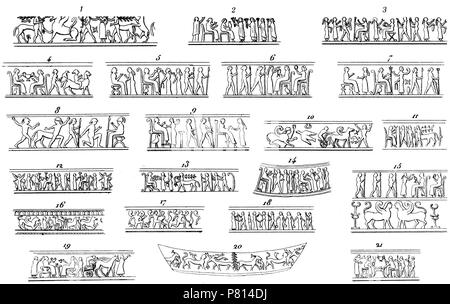 Italiano: Immagine dal libro Storia degli Antichi popoli Italiani. 1836 357 Storia degli antichi Popoli italiani - Vol. I p439 Stockfoto