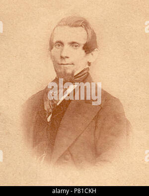 Oscar Arthur Moritz Lindauer circa 1850 bis 1860. Oscar Arthur Moritz Lindauer (1815-1866), emigrierte aus Straßburg, Elsaß-Lothringen, Philadelphia, Pennsylvania, 1834. Er zusammen mit seinen Kindern eine Reihe von Spirituosen und Zigarren Stores in Manhattan, New York, Jersey City, New Jersey. Ihre Zigarre Geschäft war Lindauer und Tabakläden, die hergestellt und verkauft Zigarren in Manhattan und Hudson County, New Jersey (b. 1815, Straßburg, Elsaß-Lothringen, Bas Rhin, Frankreich - d. September 05, 1866, 42 Grand Street, Manhattan, New York County, New York City, New York, USA Stockfoto