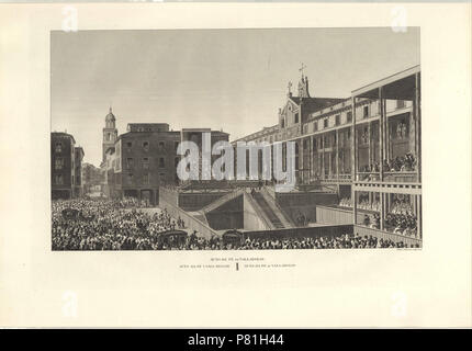 Español: Auto de Fe en Valladolid. 1820 3 1806-1820, Voyage pittoresque et Historique de l'Espagne, Tomo II, Auto de Fe en Valladolid Stockfoto
