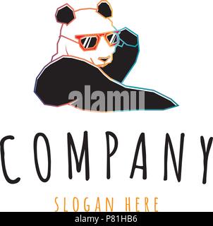 Cool panda Logo Stock Vektor