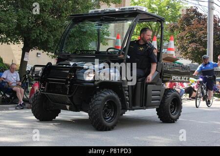 Am 4. Juli Parade in Des Plaines, Illinois. Stockfoto