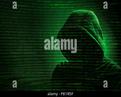 Anfällige code Hacking Stockfoto