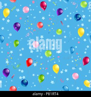 Blau Muster Ballons Stock Vektor