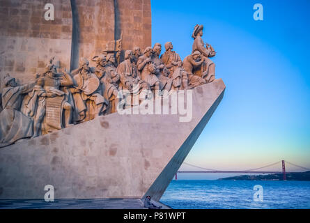 Lissabon, Portugal, Denkmal der Entdeckungen, Padrão dos Descobrimentos Stockfoto