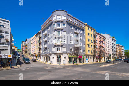 Lissabon, Portugal, Estado Novo Architektur auf avendia Infante Santo Stockfoto