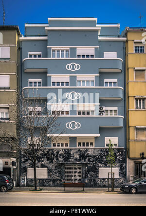 Lissabon, Portugal, Estado Novo Architektur auf avendia Infante Santo Stockfoto