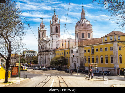 Lissabon, Portugal, Basilica da Estrela Stockfoto