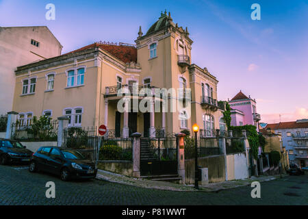 Lissabon, Portugal, Villa in der Lapa Bereich Stockfoto