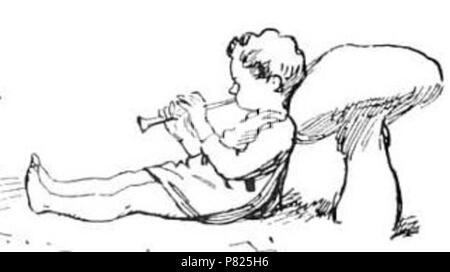 (Nach reusableart Anfrage gelöscht.). Datum unbekannt 199 Horn Player Stockfoto