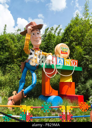 ORLANDO, Florida - 1. Juli 2018 - Toy Story Land in Hollywood Studios, Walt Disney World, Eröffnung am 30. Juni 2018 Stockfoto