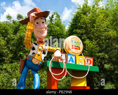 ORLANDO, Florida - 1. Juli 2018 - Toy Story Land in Hollywood Studios, Walt Disney World, Eröffnung am 30. Juni 2018 Stockfoto