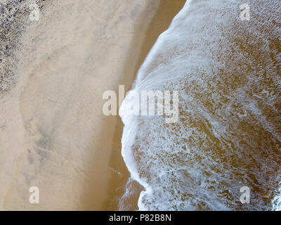 Drone Blick auf die wunderschönen portugiesischen Strand der Costa Nova do Prado - Aveiro Stockfoto