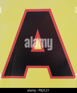 Formulierung in Distressed Zustand Typografie gefunden Brief A Stockfoto