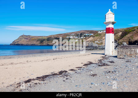 Leuchtturm in Port Erin auf der Isle of Man Port Erin, Insel Man. Stockfoto