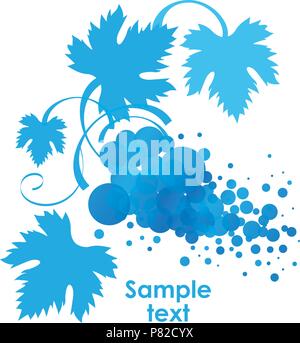 Stilisierten Weinstock Ast mit Blätter, Vector Illustration Stock Vektor