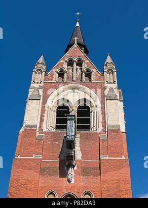 London, UK, 07. Juli 2018: Die niedrigen Winkel Detailansicht der Union Chapel in London Islington Stockfoto