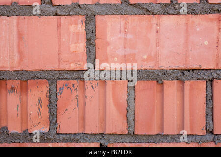 Brick Wall close-up Pattern Textur Hintergrund Stockfoto