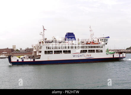 ISLE OF WIGHT - PORTSMOUTH FÄHRE Stockfoto