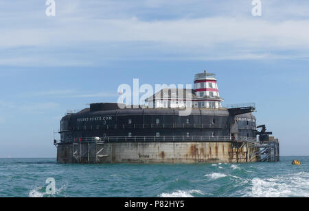 SPITBANK FORT in den Solent. Foto: Tony Gale Stockfoto