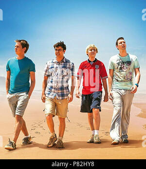 Die INBETWEENERS 2 - 2014 Bwark Produktionen Film. Von links: Joe Thomas, Simon Vogel, James Buckley, Blake Harrison Stockfoto