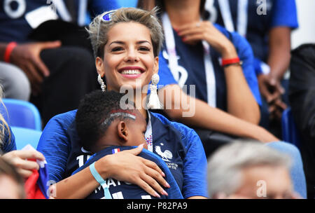 Nischnij Nowgorod, Russland - Juli 06: Isabelle Matuidi während der FIFA WM 2018 Russland Viertel Finale zwischen Uruguay und Frankreich in Nizhny Novgorod Stadion am 6. Juli 2018 in Nischni Nowgorod, Russland. (Foto von Lukasz Laskowski/PressFocus/MB Medien) Stockfoto