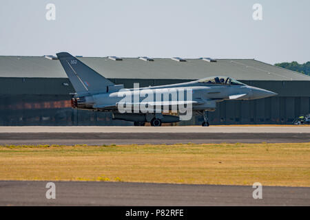 RAF Typhoon FGR 4 Anzeige an die RNAS Yeovilton International Air Tag, UK am 7. Juli 2018. Stockfoto