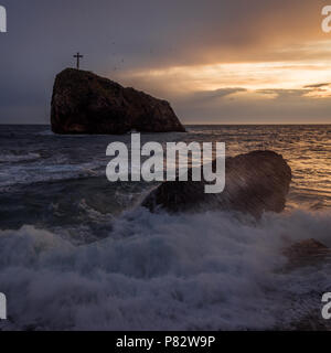 St. George's Rock, Jasper, Strand, Kap Fiolent, Balaklawa Bezirk, Sewastopol, Republik Krim Stockfoto