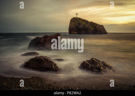 St. George's Rock, Jasper, Strand, Kap Fiolent, Balaklawa Bezirk, Sewastopol, Republik Krim Stockfoto