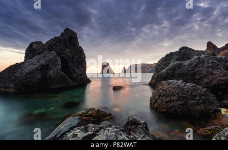 St. George's Rock, Jasper, Strand, Kap Fiolent, Balaklawa Bezirk, Sewastopol, Republik Krim Stockfoto