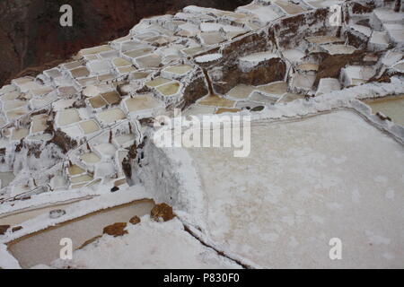 Salt Flats in Maras, Peru Stockfoto