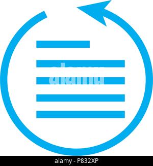 Menü "Zurücksetzen", web Icon vector Template Stock Vektor