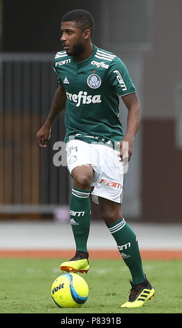 San Jose, Estados Unidos. 08 Juli, 2018. Emerson Santos von SE Palmeiras spielt gegen D Alajuelense Liga Team bei einem Freundschaftsspiel an der Costa Rica National Stadium in der Stadt San Jose. Credit: Cesar Greco/FotoArena/Alamy leben Nachrichten Stockfoto