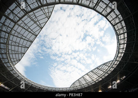 Samara, Russland. 07 Juli, 2018. Stadiondach mit blauem Himmel, Funktion, Allgemein, randmotiv, Schweden (SWE) - England (ENG) 0:2, Viertelfinale, Spiel60, am 07-07-2018 in Samara; Fußball-WM 2018 in Russland vom 14.06. - 15.07.2018. | Verwendung der weltweiten Kredit: dpa/Alamy leben Nachrichten Stockfoto