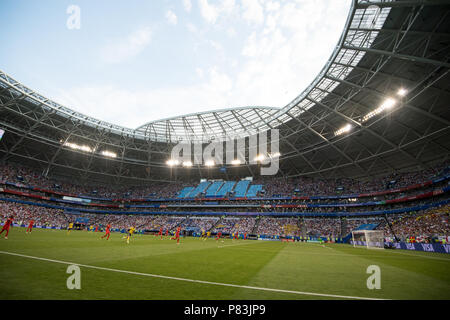 Samara, Russland. 07 Juli, 2018. Spiel und Übersicht, Funktion, Allgemeine, Edge Theme, Aktion, Schweden (SWE) - England (ENG) 0:2, Viertelfinale, Spiel 60, 07/07/2018 in Samara; Fußball-WM 2018 in Russland vom 14.06. - 15.07.2018. | Verwendung der weltweiten Kredit: dpa/Alamy leben Nachrichten Stockfoto