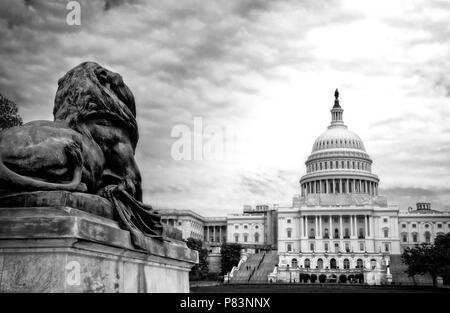 Das Kapitol, den Senat und das Repräsentantenhaus auf der National Mall in Washington, DC. Stockfoto