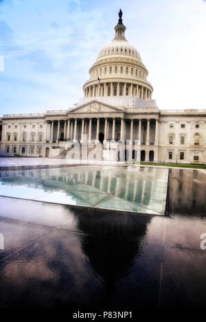 Das Kapitol, den Senat und das Repräsentantenhaus auf der National Mall in Washington, DC. Stockfoto