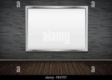 Leere mockup Anschlagtafel auf Wand Stock Vektor