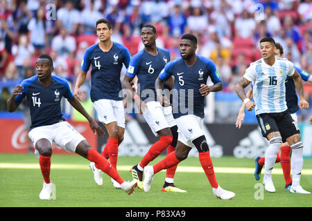 Während der FIFA WM Russland 2018 Umlauf von 16 Match zwischen Frankreich und Argentinien bei Kazan Arena am 30. Juni in Kasan, Russland 2018. (Foto von Lukasz Laskowski/PressFocus/MB Medien) Stockfoto