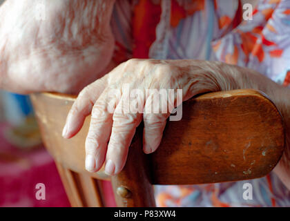 alte Frau hand Stockfoto