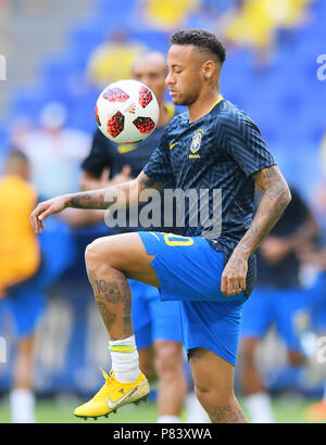SAMARA, Russland - Juli 02: neymar Brasiliens während der FIFA WM Russland 2018 Umlauf von 16 Match zwischen Brasilien und Mexiko in Samara Arena am 2. Juli 2018 in Samara, Russland. (Foto von Lukasz Laskowski/PressFocus/MB Medien) Stockfoto