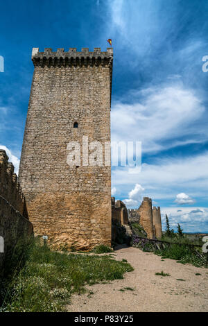 Der Burg in der Nähe de Duero, Kastilien und León, Spanien Halten Stockfoto