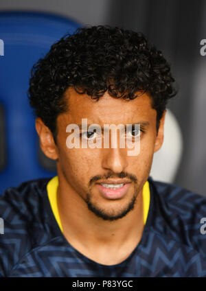 SAMARA, Russland - Juli 02: Marquinhos Brasiliens während der FIFA WM Russland 2018 Umlauf von 16 Match zwischen Brasilien und Mexiko in Samara Arena am 2. Juli 2018 in Samara, Russland. (Foto von Lukasz Laskowski/PressFocus/MB Medien) Stockfoto