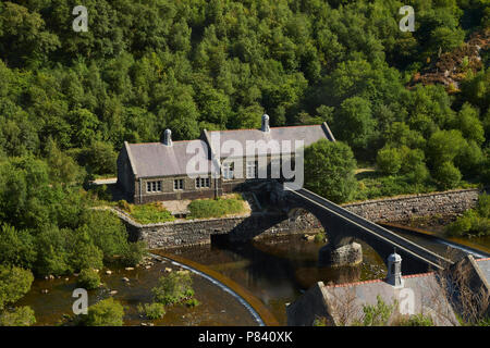 Caban Coach Turbine House Elan Valley Rhayader Powys Wales Großbritannien Stockfoto