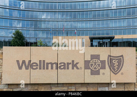 Ein logo Zeichen außerhalb des Hauptsitzes der Wellmark Blue Cross und Blue Shield von Iowa in Des Moines, Iowa, wurde am 30. Juni 2018. Stockfoto