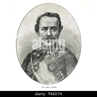 Generalleutnant Sir James Outram, deutsch Allgemeine während des indischen Aufstands von 1857 Stockfoto