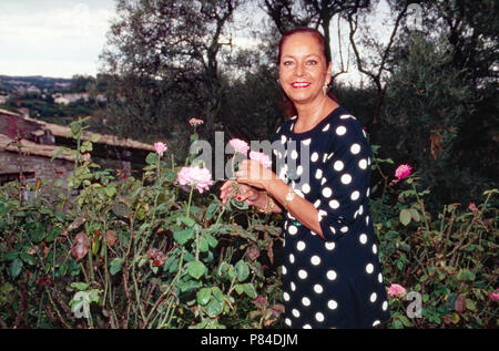 Margie Jürgens im Haus in Saint Paul de Vence, Frankreich 1994. Margie Jürgens in Ihrem Haus in Saint Paul de Vence, Frankreich 1994. Stockfoto