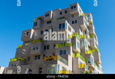 Amsterdam, Niederlande - 20. Juni 2018: Die Apartments im Zuidas auf der Benjamin Brittenstraat in Amsterdam, Niederlande Stockfoto