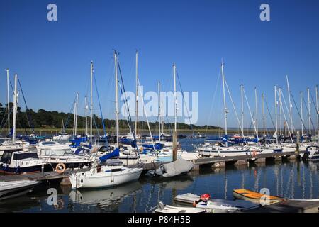 Fluss Lymington Lymington, Hampshire, Großbritannien Stockfoto